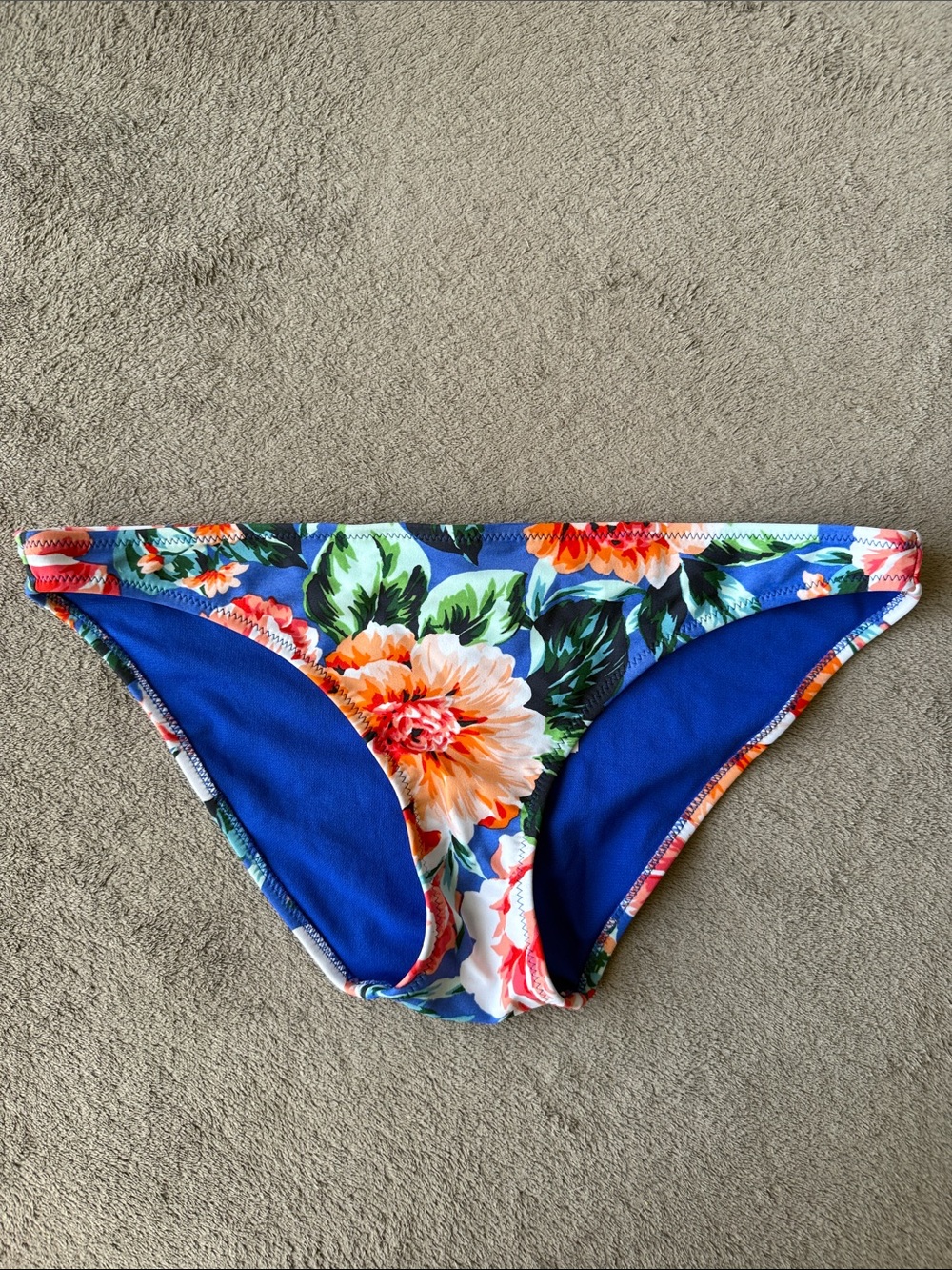 Abercrombie & Fitch Floral Blue Orange Bikini Bottoms